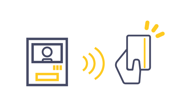インターフォン‐アプリによる来訪パスの発行のイメージ